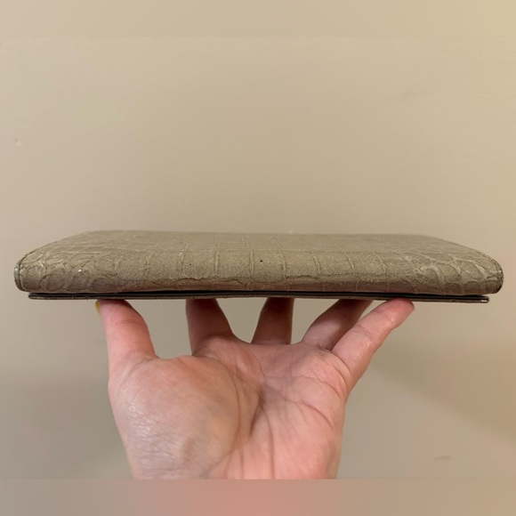 Miu Miu - Taupe Crocodile Embossed Wallet - Picture 3 of 9
